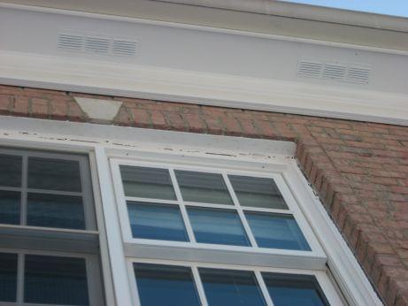 Window Head and Jambs This is the second story of a residence, the