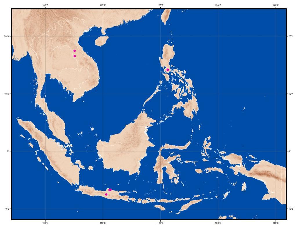 L1 L2 P I1 I2 Figure 1 Location map of soil soil sampling sites in the Philippines (P:N14 13', E121 15'), Lao PDR (L1:N16 32', E105 7', L2: N17 27', E105 5'), and Indonesia (I1: S6 46', E111 55', I2: