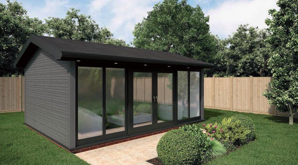 Composite Wood garden rooms feature highly insulated walls and a warm weatherproof roof for year round
