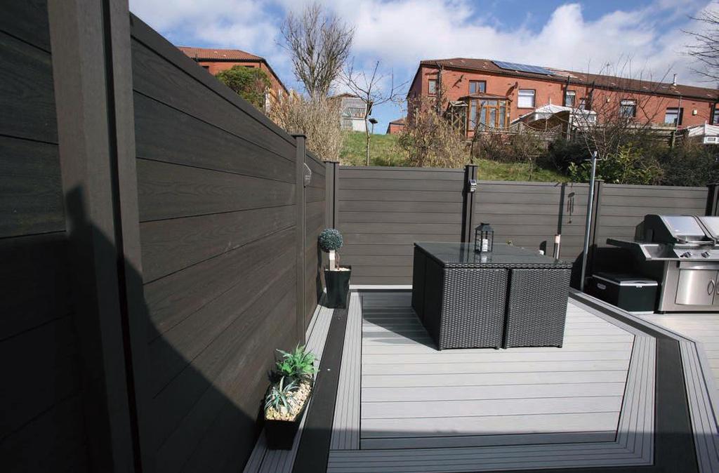 The high strength, weatherproof construction of Composite Wood means your fencing will withstand the wind, sun,