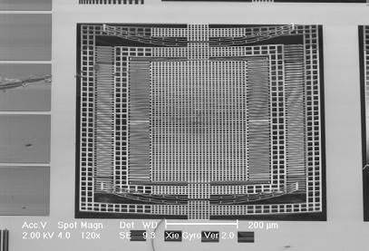1 nm / g Q 1200 Noise floor 1 mg/ Hz Courtesy Gary Fedder, Carnegie-Mellon University