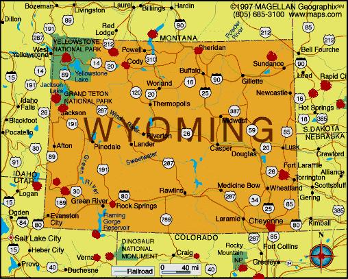 6. Figure 1.2: Geographical location of the identified police departments in Wyoming, United States of America 1.