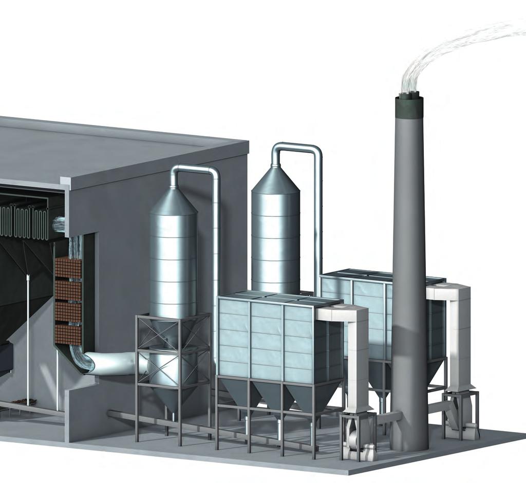Waste incineration plant Waste, flue gas and ash streams and steam generation Electricity and heat generation Steam Steam turbine Waste stream Air quality control Combustion chamber Flue gas and fly