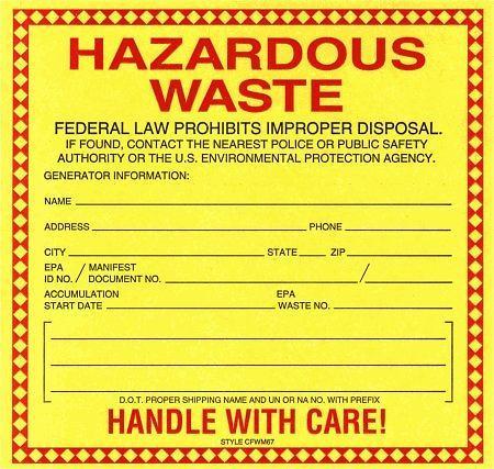 2 Proper Labeling and Identifying Hazardous Material All Chemical Containers Must be Properly Labeled!!! Hazardous materials can be silent killers.