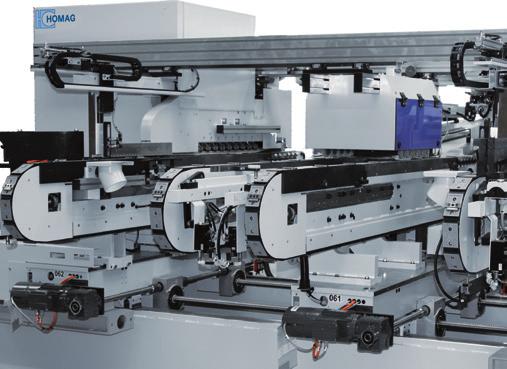 HOMAG multi rip saws FSQ 310, 380 15 FSQ 380 your benefits at a glance Flexible setting of the cutting width through automatic operation of the transport units, top pressure belt devices are