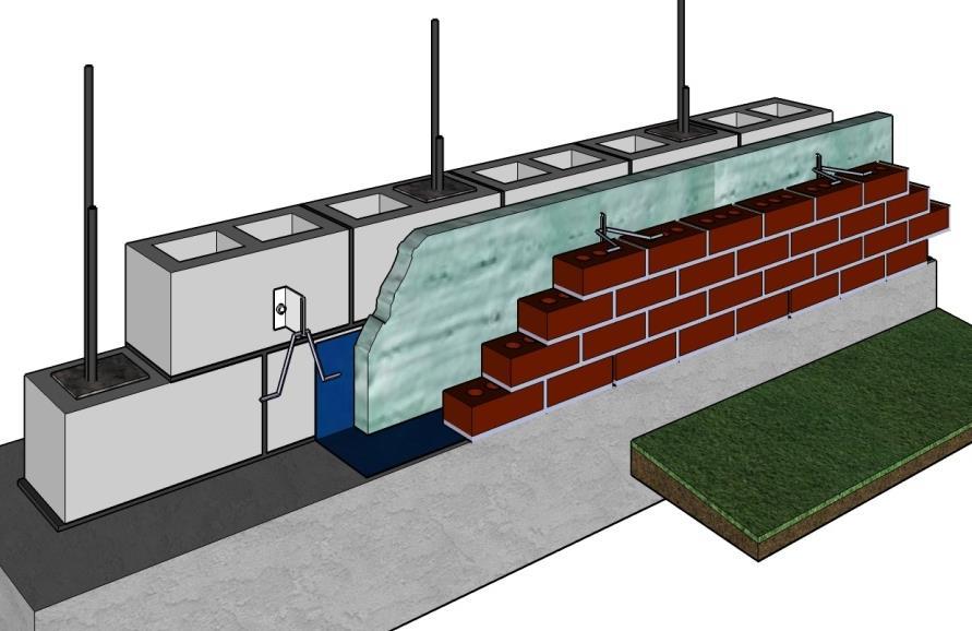This type of two-stage wall can be referred to as a rainscreen wall when the air space behind the outermost element is drained and ventilated to the exterior and an effective air barrier is included