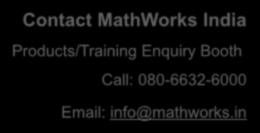 MathWorks India Products/Training Enquiry Booth
