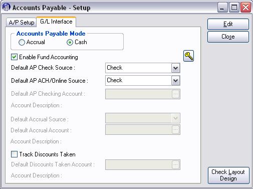 Unit 1: Starting Up Accounts Payable Figure 2: AP Setup Tab 3. Select the G/L Interface tab.
