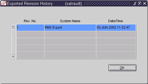 Chapter 8 Audit trail Export level: On the Export tab, click Export Rev.
