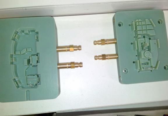 Mold Design Mold components + Ejection system Add round holes for ejector pins Undersize by 0.2 0.