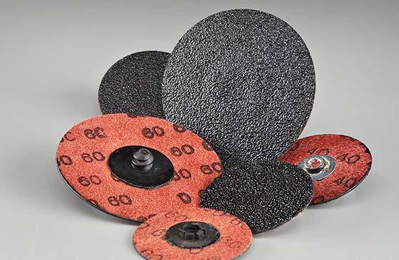 NORTON R766 ALUMINUM OXIDE CLOTH DISCS GOOD CHOICE FOR DIFFICULT-TO-GRIND MATERIALS THAT REQUIRE AN ECONOMICAL OPTION COATED QUICK-CHANGE DISCS Premium aluminum oxide abrasive blend for aggressive
