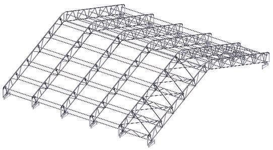 Another four non-stiffened bays can be attached to each stiffening bay. They must then be followed by a stiffened bay again. Fig. 12: Spans of up to 14.
