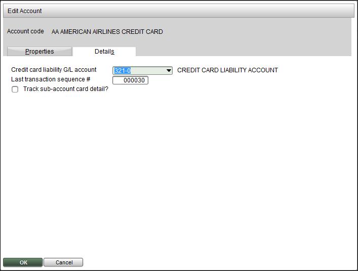 Credit Card Charge Entry with only a master Credit