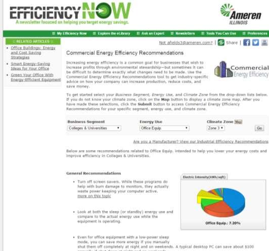 Resources: Ameren Illinois Efficiency NOW» Commercial Energy Efficiency Quick reference