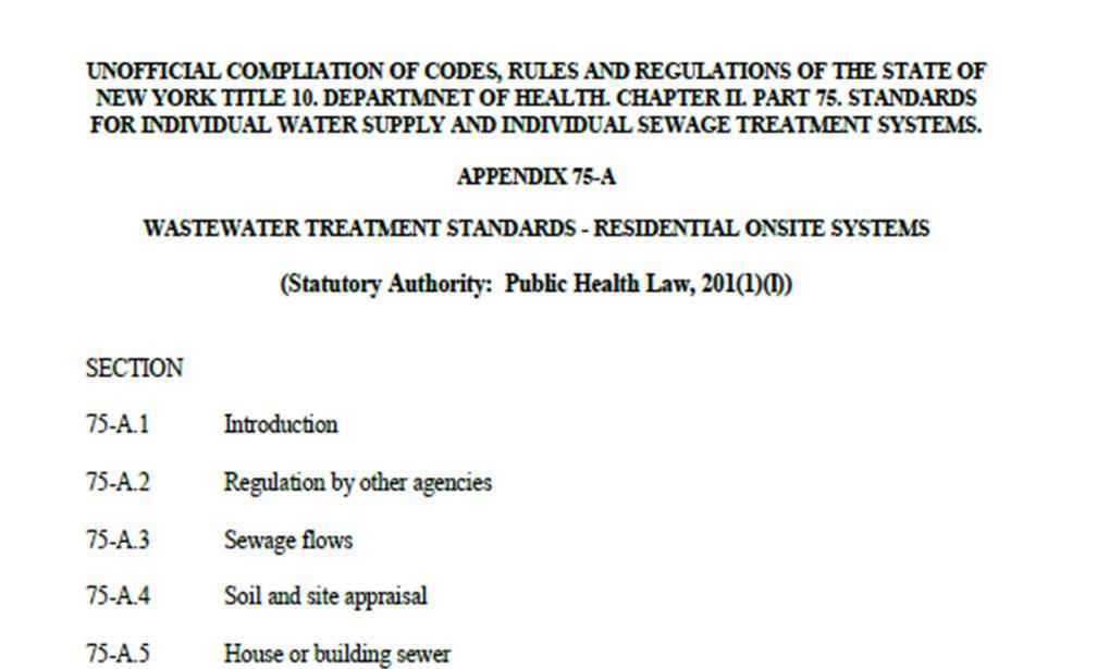 On-Site Wastewater Treatment Systems Design Handbook Revisions Individual Residential
