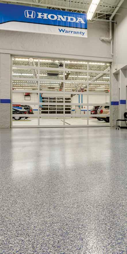 SEAMLESS DECORATIVE FLOORING SYSTEMS FOR ADDED PROTECTION Common floor covering options such as vinyl, tile or VCT, begin to show signs of delaminating and cracking over time, especially under heavy