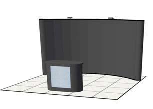 Page 22 of 32 PORTABLE MODULAR DISPLAY DESCRIPTION KIT 1000 & 1001 Inline Kit 1000 Floor Standing Pop-up Display Classic expandable frame covered with (Velcro compatible) black fabric panels, two