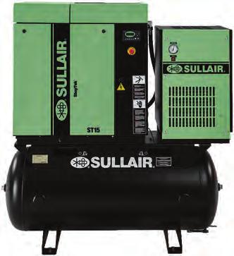 major components including the air end; air/fluid receiver; main drive motor; fluid cooler; and aftercooler Legendary Sullair Air End A continuous supply of