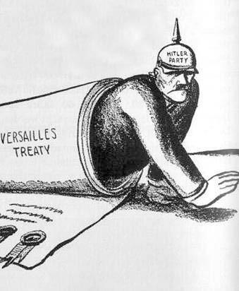 The Treaty of Versailles Signed by Big Four and Germany on June 28, 1919 Adopted Wilson s plan for League of Nations Provisions: Substantial colonial