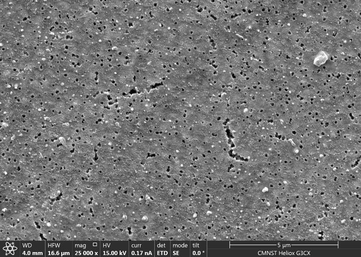 Fig.4. SEM top view images of untested sample A and sample B. Fig.5.