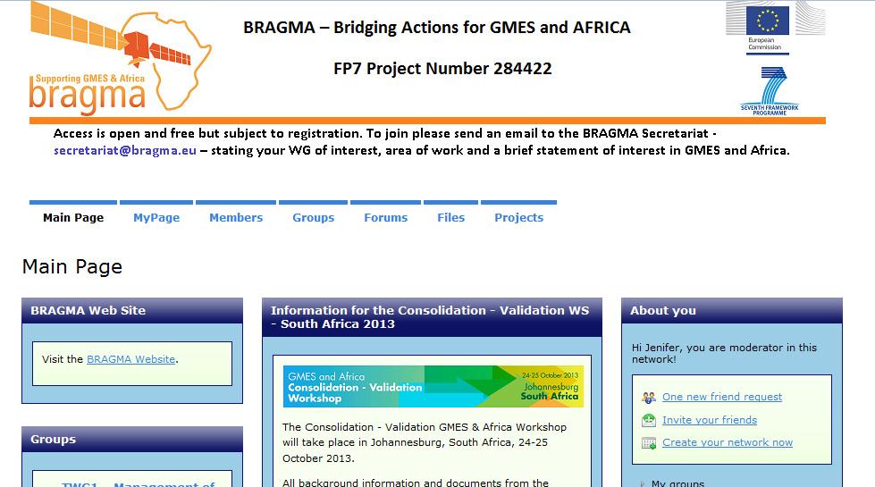 contributed with analyses on GMES & Africa networks, synergies between projects, and the issue of implementation.