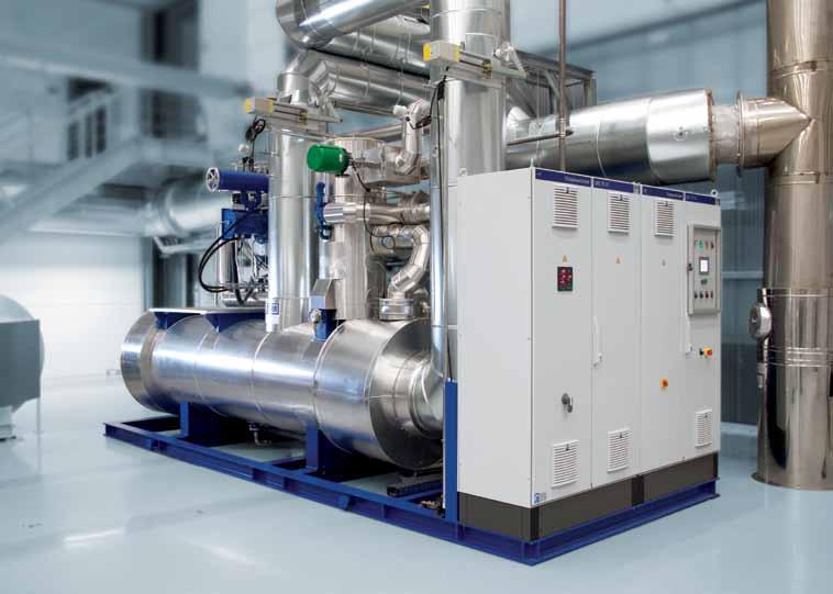 ORC 70 kw compact module The ORC system The ORC process is a thermal cycle which uses thermal energy to generate electricity. Hot exhaust gases flow from the heat source (e.g. combustion engine) into the ORC module where the working medium is evaporated by heat energy.