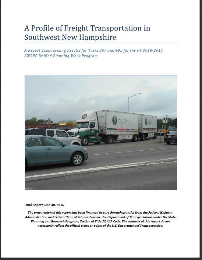 Findings from A Profile of Freight Transportation in Southwest New Hampshire (2015) Congestion: Brattleboro-Hinsdale Bridge; PM Peak NH 10 around Keene/Swanzey; PM Peak NH 101; Lower Main Street in