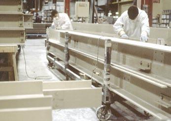Typical fabrications include beam, column and plate structures, allfiberglass buildings using foam core panels, platforms and other custom fabrications