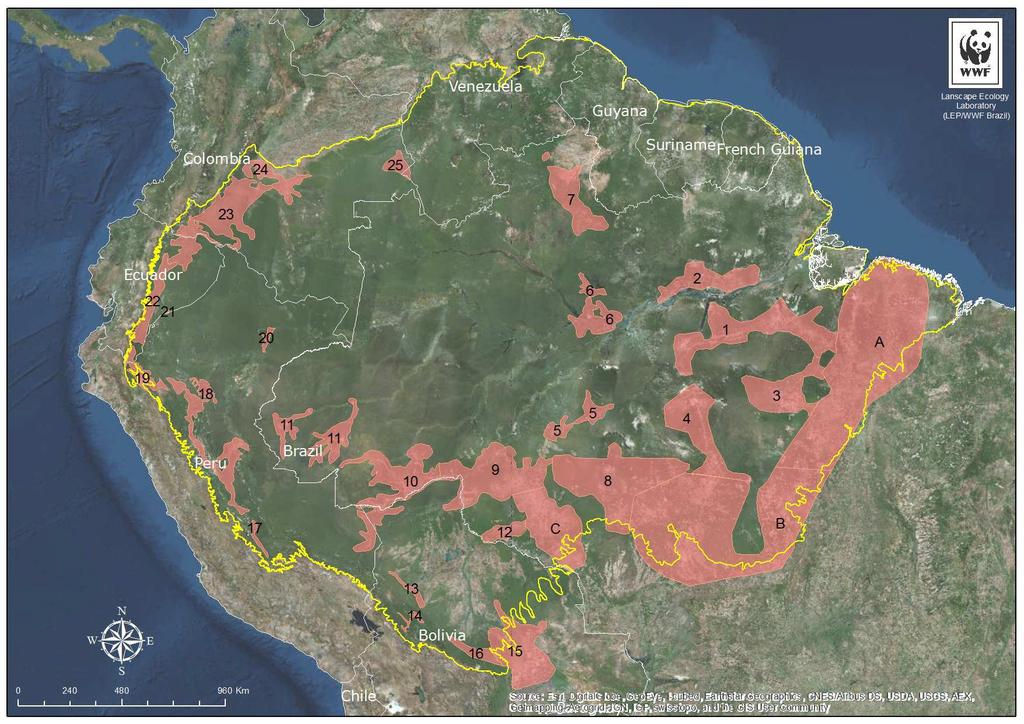 The Amazon deforestation 2001-2012 F LAI cessing); data Maryland Un.