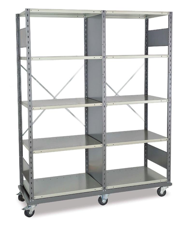 : A wide base would be 5 3 6" wide total; Shelving comes with uprights, braces and BOX shelves; Capacity : 000 lb.