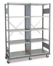 Ex.: A wide base would be 5 3 6" wide total; Shelving comes with uprights, braces and BOX shelves; Capacity : 000 lb.