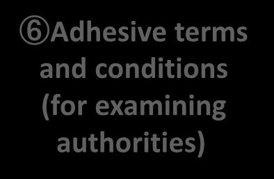 project participants) 6Adhesive terms and conditions (for examining authorities)