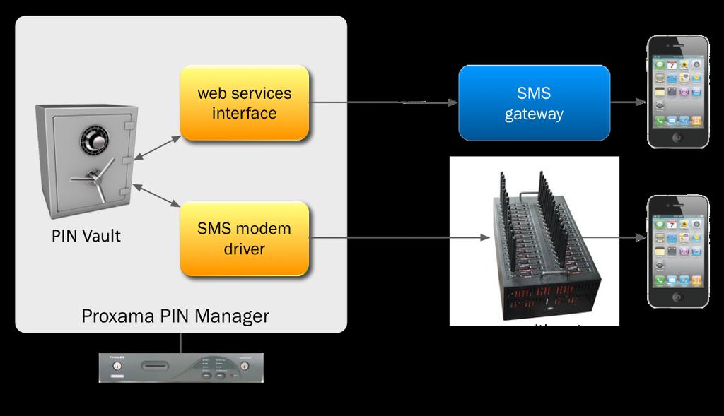 The following diagram shows these options: PPM additionally supports out- of- band PIN delivery with use of a one- time cardholder verification password.