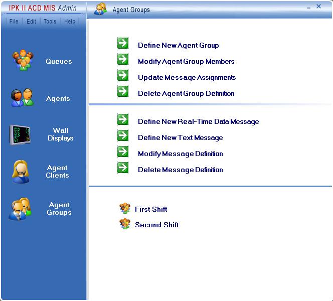 NEC Unified Solutions, Inc. Document Revision 1 An example of the Agent Groups operations menu is shown below.