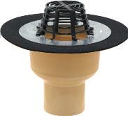 UNIVERSAL OUTLET - VERTICAL SPIGOT A vertical spigot outlet available in a range of sizes from mm Ø to 125mm Ø** with a bituminous felt, PVC, Bailey Atlantic / Atlantic EC16 or screw on flange