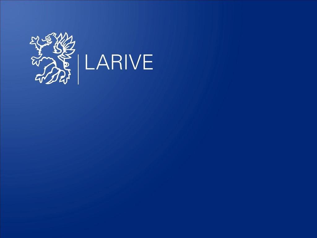Are you interested to expand your activities in emerging markets? Larive International BV Sparrenheuvel 2 3708 JE Zeist P.O.