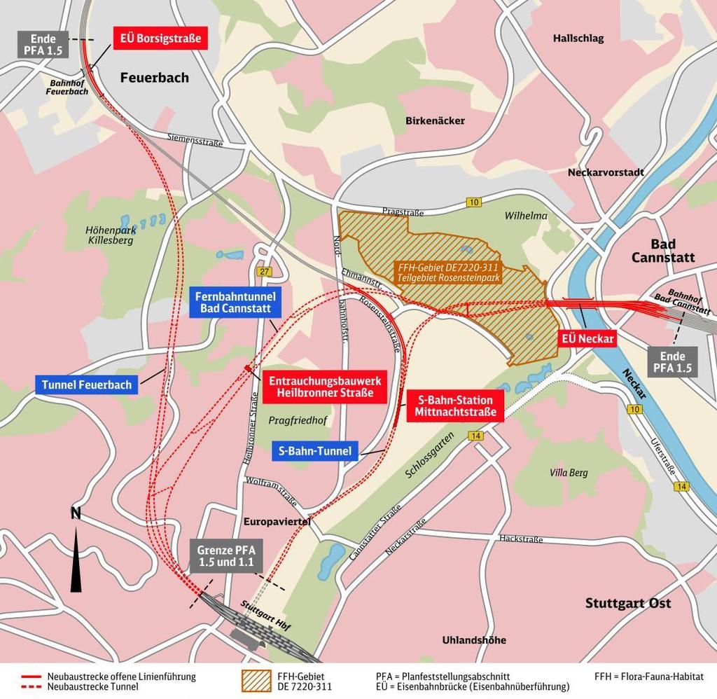 III. The project Deutsche Bahn Netz AG, represented by Deutsche Bahn Projekt Stuttgart-Ulm GmbH, is planning a long distance and suburban railway connection from Bad Cannstatt to the new Stuttgart