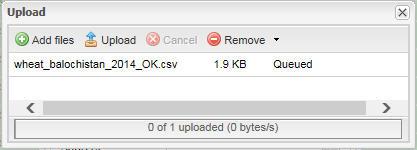 type (Cropdata) Upload CSV files into the Portal s file