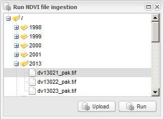 Manager and Ingest NDVI images