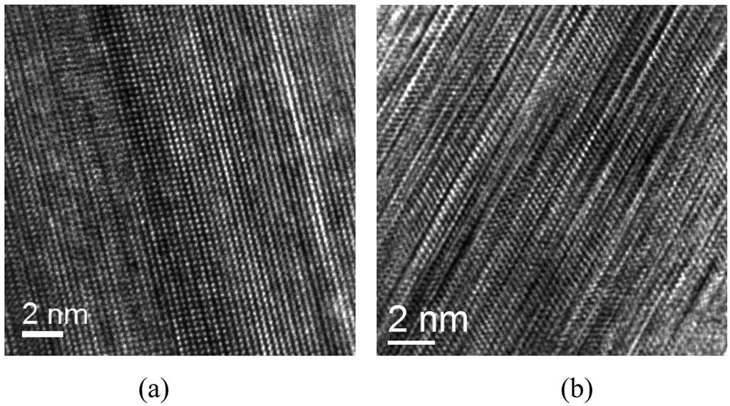 680 Jondo Yun, Chunsheng Du and Nigel Browning Fig. 4. High resolution electron microscopy (HREM) images of nanowhiskers (a) without and (b) with defects. Fig. 5.
