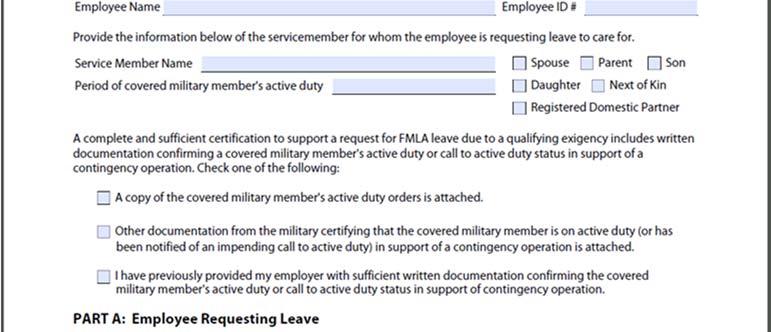 Guard or Reserves in support of a contingency operation may use their 12-week Leave provision to address