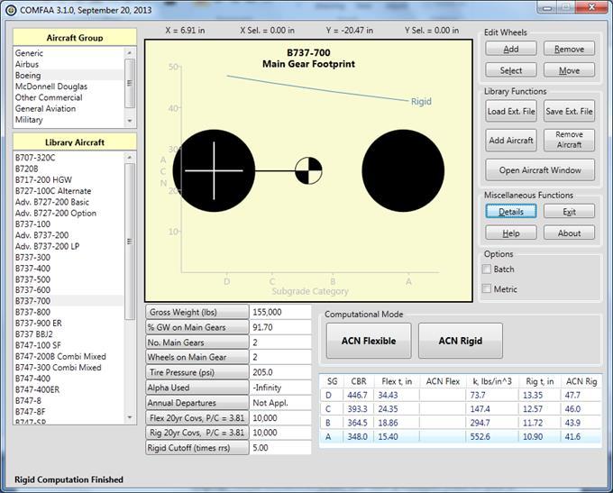 ICAO ACN Calculator New ACN calculator part of revision to Part 3- scaled down version of COMFAA