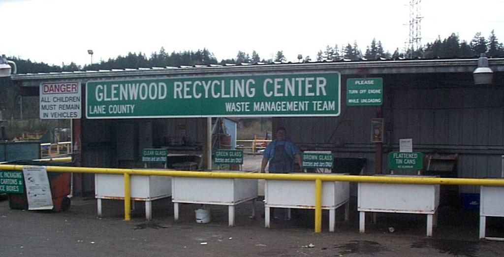 Recycling at the Glenwood Central Receiving Station Glass Bottles and Jars (green, brown, clear) Plastic Bottles, Tubs and Jars Paper (low grade and high grade * newspaper, aseptic) Cardboard Plastic