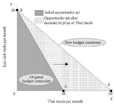 Budget Constraints Change When Prices Rise or Fall FIGURE 6.