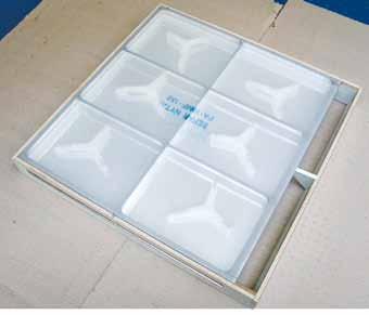 corrugated wire mesh Wear-resistant metal insert frames Sieve covers glued onto metal insert frames Direct access to the cleaners without the need for tools Minimum maintenance for
