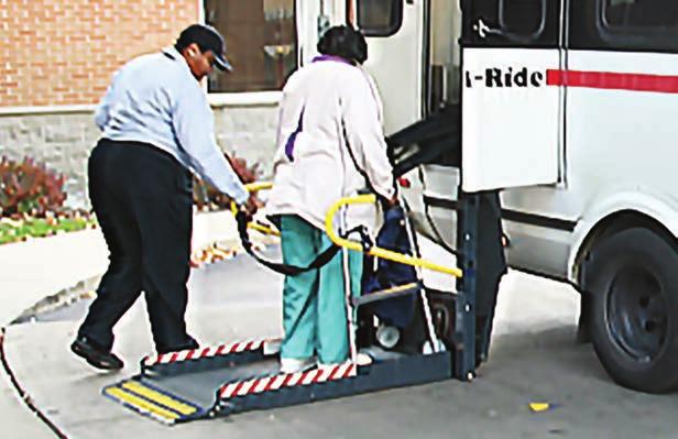 Call-A-Ride all vans are wheelchair lift-equipped, and priority