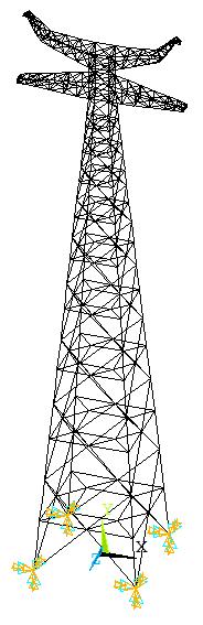 the tranmiion tower i illutrated in Fig. 2. The height of the tower i 254 m, with Q235 and Q345 teel ued.