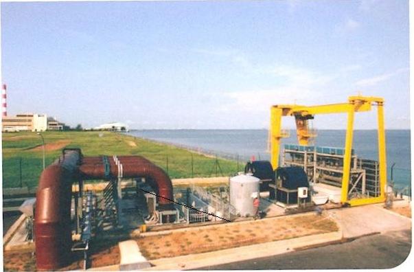 Desalination Processes Pre-treatment 30m long submerged seawater intake culvert and intake screen -