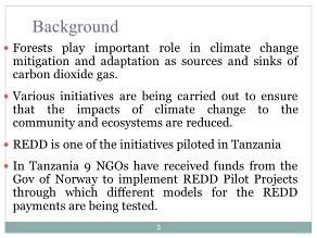 initiatives that are being carried out to embark on reducing emission is REDD from the start of this seminar.