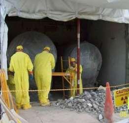 Remove radioactive materials from buildings